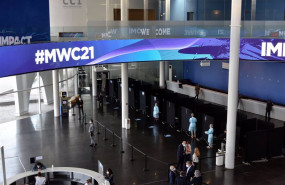 ep archivo   vista general de la fira de barcelona con los preparativos para la celebracion del