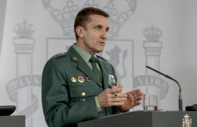 ep el jefe del estado mayor de la guardia civil jose manuel santiago marin durante la rueda de