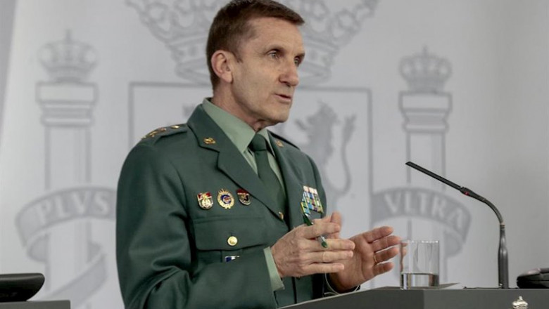 ep el jefe del estado mayor de la guardia civil jose manuel santiago marin durante la rueda de ep el jefe del estado mayor de la guardia civil jose manuel santiago marin durante la rueda de