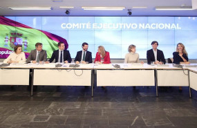 ep el lider del pp pablo casado junto a la cupula del partido tras las elecciones generales del 10