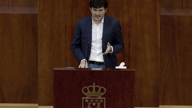 ep el portavoz de mas madrid pablo gomez perpiny durante su intervencion en el pleno de este