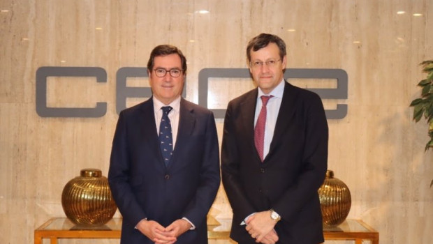 ep el presidente de ceoe antonio garamendi y el consejero delegado de strateys ramon montane