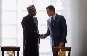 ep el presidente del gobierno pedro sanchez d y el presidente de la republica federal de nigeria