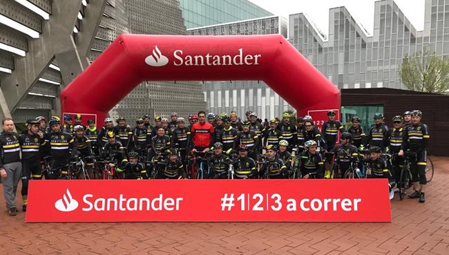 Indurain en un acto de Banco Santander | BANCO SANTANDER ep indurainun actobanco santander