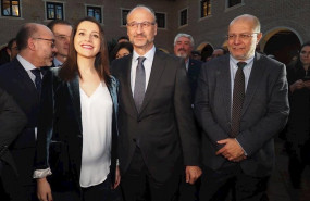 ep ines arrimadas y francisco igea candidatos a liderar ciudadanos junto al presidente de las cortes