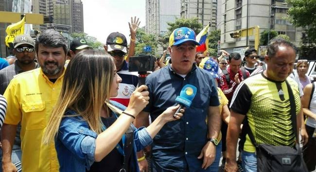 Julio Borges en una de las últimas manifestaciones en Caracas | TWITTER ep julio borgesunalas ultimas manifestacionescaracas