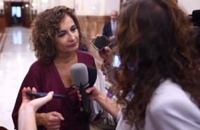 ep la ministra de hacienda maria jesus montero ofrece declaraciones a los medios a su llegada a una
