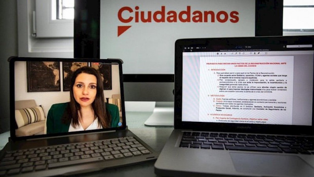 ep la presidenta de ciudadanos y portavoz en el congreso ines arrimadas en una rueda de prensa 20200414184405