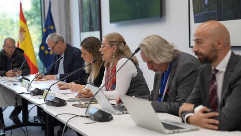 La secretaria de Estado de Función Pública, Consuelo Sánchez Naranjo, durante la reunión con CCOO, UGT y CSIF | MINISTERIO DE FUNCIÓN PÚBLICA ep la secretaria de estado de funcion publica consuelo sanchez naranjo durante la reunion con ccoo