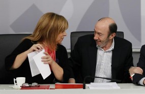 ep los socialistas elena valencianoalfredo perez rubalcaba