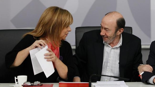 ep los socialistas elena valencianoalfredo perez rubalcaba