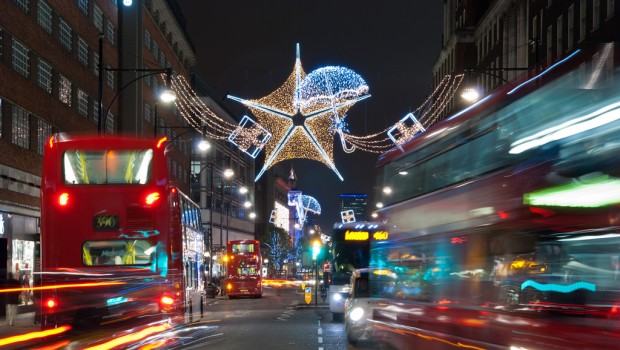 Noël, Oxford Street, shopping, vente au détail, Londres