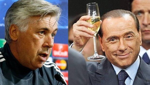 Ancelotti Milan Berlusconi Brindis