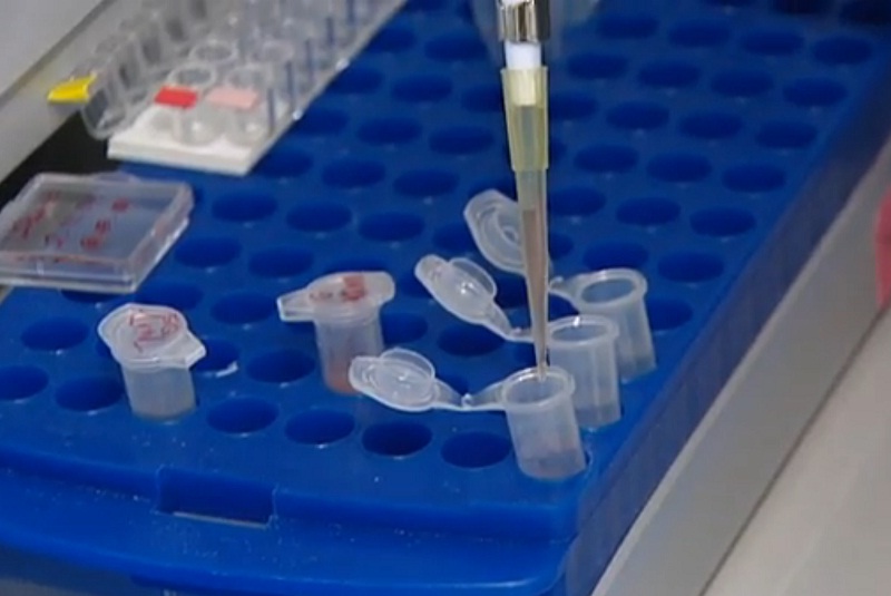 Un laboratorio farmacéutico. ciencia cancer laboratorio