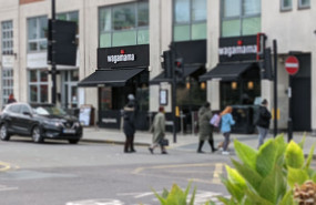 dl the restaurant group wagamama restaurant sign dl the restaurant group wagamama restaurant sign