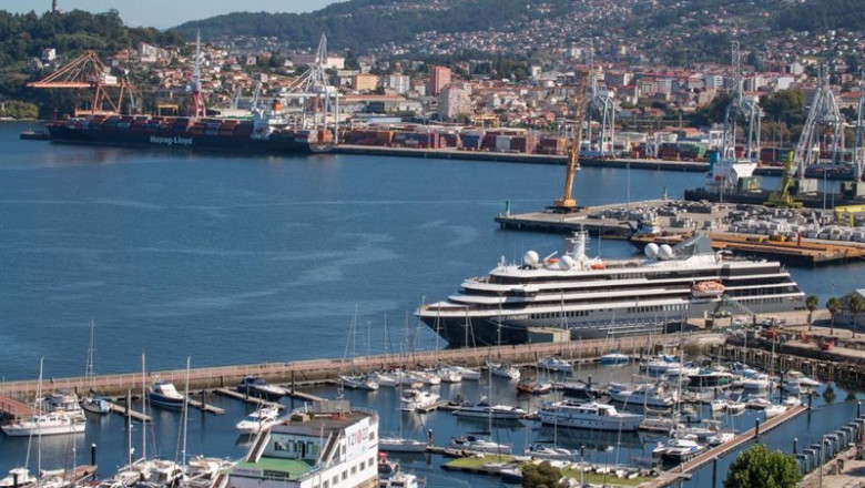 ep archivo   vista del puerto de vigo desde la ciudad