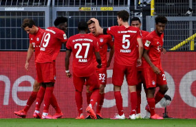 ep el bayern celebra el gol de la victoria ante el dortmund