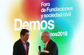 ep el presidente de la asociacion espanola de fundaciones javier nadal y el director del centro de
