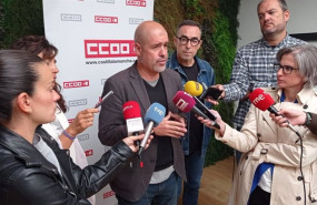 ep el secretario general de ccoo unai sordo atiende a los medios en cuenca