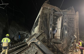 ep imagen de uno de los dos trenes que han descarrilado a la altura de adamuz cordoba este domingo