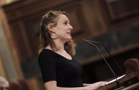 ep la diputada de la cup mireia vehi durante su intervencion en una sesion plenaria en el congreso