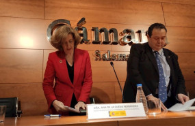 ep la secretaria de estado de economia ana de la cueva junto al presidente de la camara de comercio