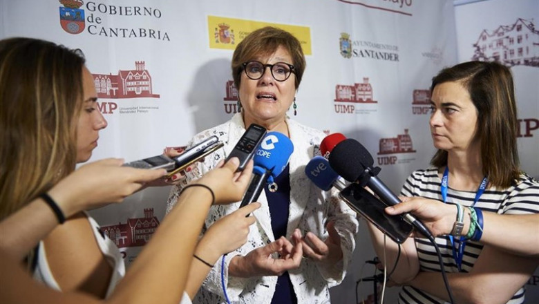 La secretaria de Estado de Universidades, Ángeles Heras, este verano en la Universidad Internacional Menéndez Pelayo. | UIMP - Archivo ep la secretaria de estado de universidades angeles heras este verano en la universidad