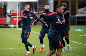 ep los jugadores del bayern munich robert lewandowski lucas hernandez jerome boateng and thomas
