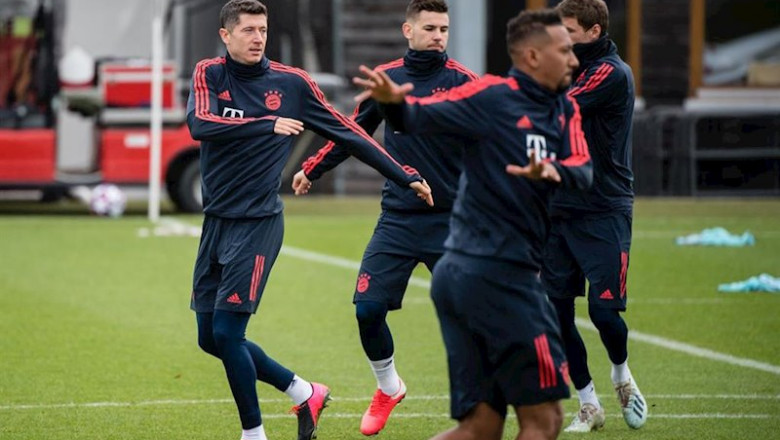 Los jugadores del Bayern Múnich Robert Lewandowski, Lucas Hernández, Jerome Boateng and Thomas Müller durante un entrenamiento | Matthias Balk/dpa - Archivo ep los jugadores del bayern munich robert lewandowski lucas hernandez jerome boateng and thomas