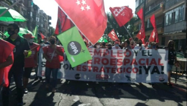 ep manifestacion de trabajadores de airbus