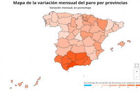 ep mapa de la variacion mensual del paro por provincias marzo 2020 ministerio de trabajo
