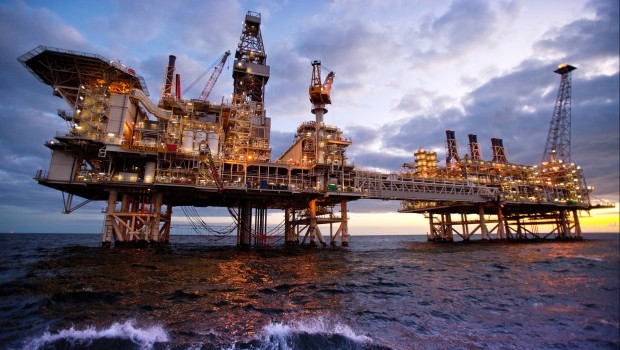 BP oil rig offshore Azerbaijan; oil & gas
