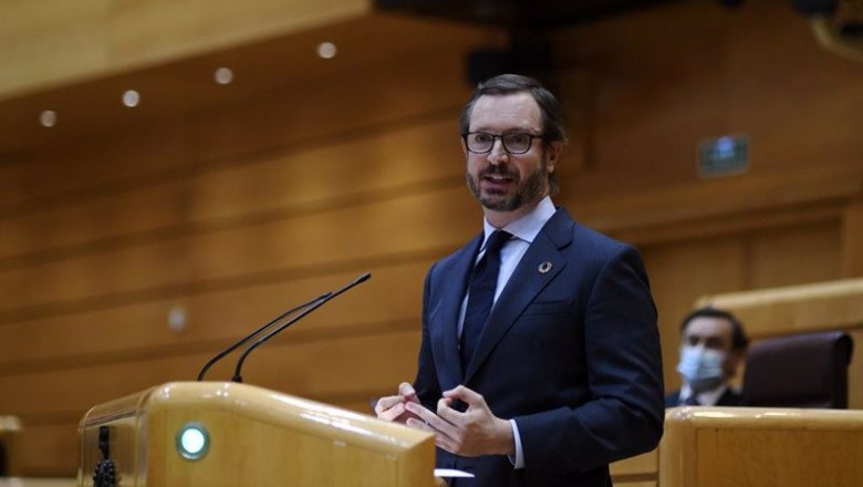 Archivo - El portavoz del PP en el Senado, Javier Maroto, interviene durante una sesión plenaria en el Senado, en Madrid (España), a 14 de diciembre de 2020. Durante el pleno, la Cámara Alta tramitará el Proyecto de Ley de Presupuestos Generales del Estad | Óscar Cañas - Europa Press - Archivo ep archivo el portavoz del pp en el senado javier maroto interviene durante una sesion plenaria en