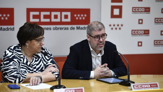 ep archivo   la secretaria de accion sindical mari cruz vicente y el secretario general de ccoo unai