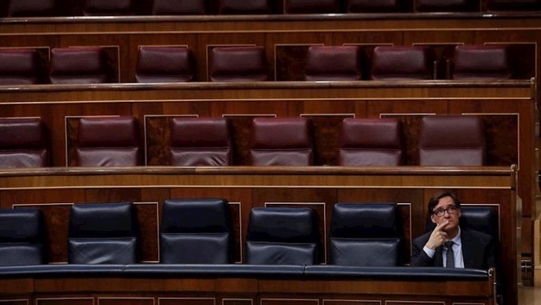 ep el ministro de sanidad salvador illa en el pleno del congreso este miercoles en el que el jefe