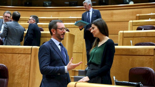 ep el portavoz del partido popular en el senado javier maroto y la portavoz de ciudadanos en el