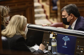 ep el portavoz del pnv en el congreso de los diputados aitor esteban conversa con la vicepresidenta