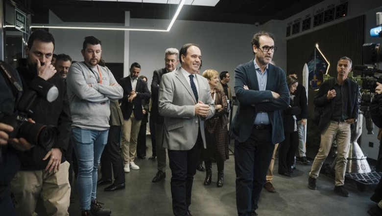 ep el president de la generalitat juanfran perez llorca durante su visita este lunes a pld space en
