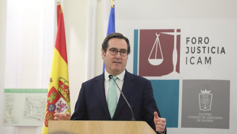 El presidente de la CEOE, Antonio Garamendi | Marta Fernández - Europa Press ep el presidente de la ceoe antonio garamendi durante su intervencion en una conferencia en la