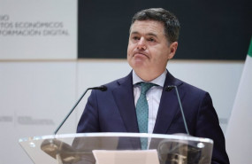 ep el presidente del eurogrupo y ministro de finanzas irlandes paschal donohoe en una rueda de