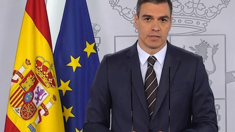 MONCLOA ep el presidente del gobierno pedro sanchez durante una comparecencia en moncloa