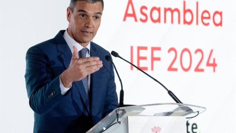ep el presidente del gobierno pedro sanchez interviene durante la clausura de la asamblea anual del ep el presidente del gobierno pedro sanchez interviene durante la clausura de la asamblea anual del