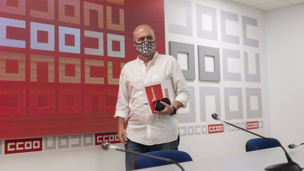 ep el secretario general de de ccoo unai sordo a su llegada a una rueda de prensa de un encuentro