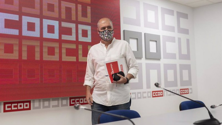 ep el secretario general de de ccoo unai sordo a su llegada a una rueda de prensa de un encuentro