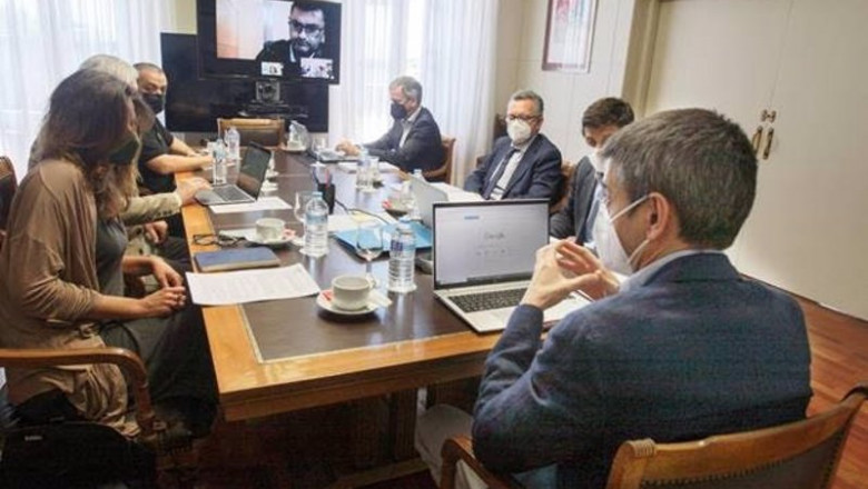 ep el secretario general de seguridad social y pensiones israel arroyo en el encuento mantenido con