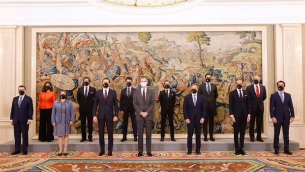 ep felipe vi recibe al comite ejecutivo de la asociacion espanola de centros y parques comerciales