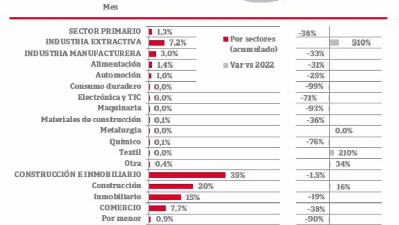 La gráfica de Iberinform, que recoge el importe de las reducciones de capital en enero de 2024. | IBERINFORM (CRÉDITO Y CAUCIÓN) ep la grafica de iberinform que recoge el importe de las reducciones de capital en enero de 2024