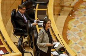 ep la ministra de industria comercio y turismo reyes maroto durante su intervencion en el pleno de