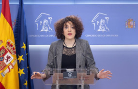 ep la portavoz de comu podem y adjunta de sumar en el congreso aina vidal durante una rueda de