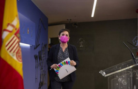 ep la portavoz de eh bildu en el congreso mertxe aizpurua a su llegada a una rueda de prensa previa